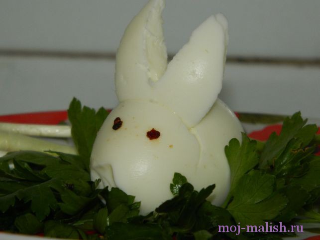Пасхальный кролик своими руками из яйца
