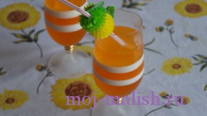 Желе из апельсинового сока готово